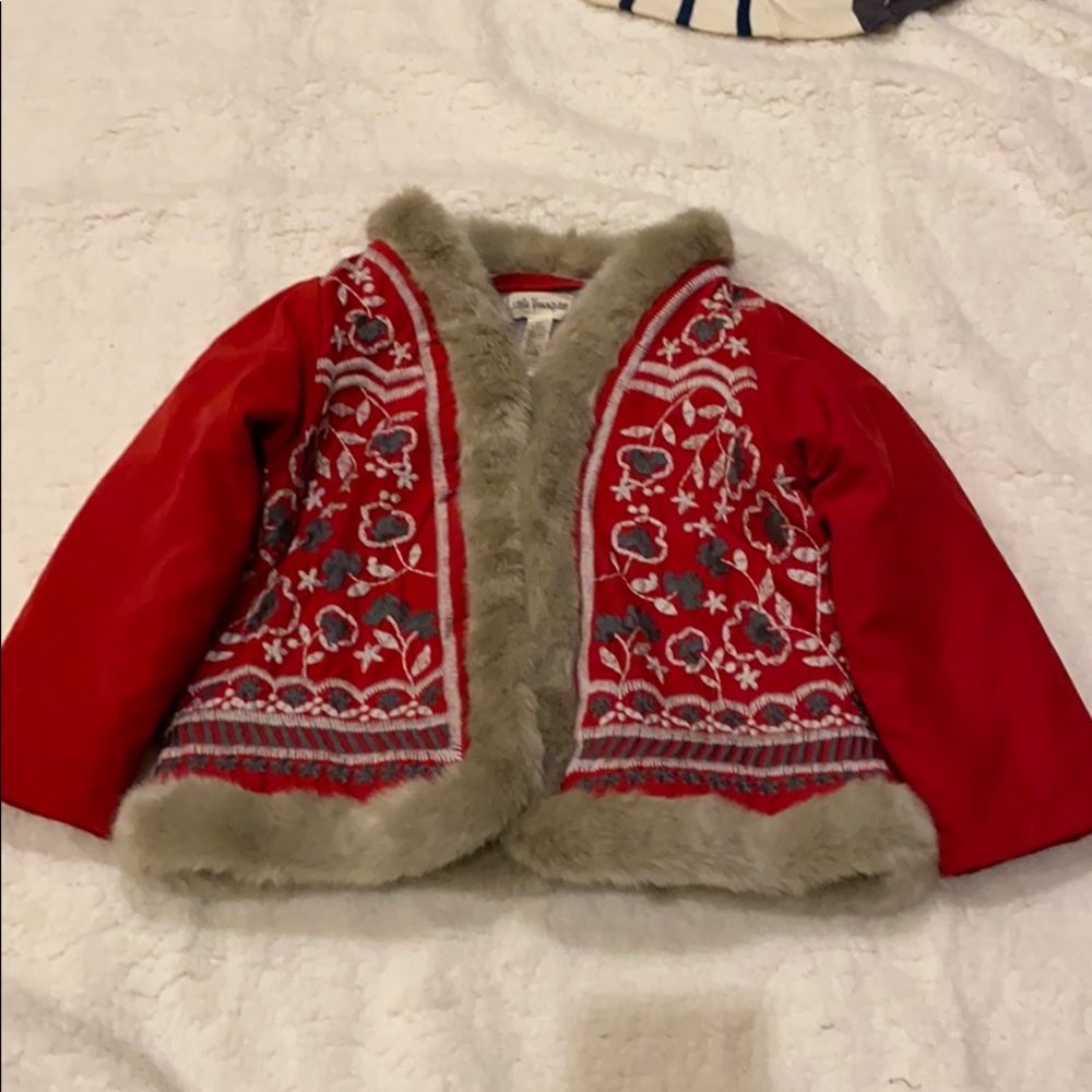 Little Youngster red embroidered jacket 5T